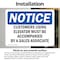 Signmission Customers Using Elevator Must Be Accompanied OSHA Notice Sign, Vinyl Decal, 10in W x 7in L, 2PK OS-2PACK-NS-D-710-L-10882 - alternate 6